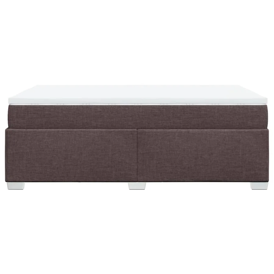Sommier à lattes de lit et matelas marron foncé 120x190cm tissu - 8