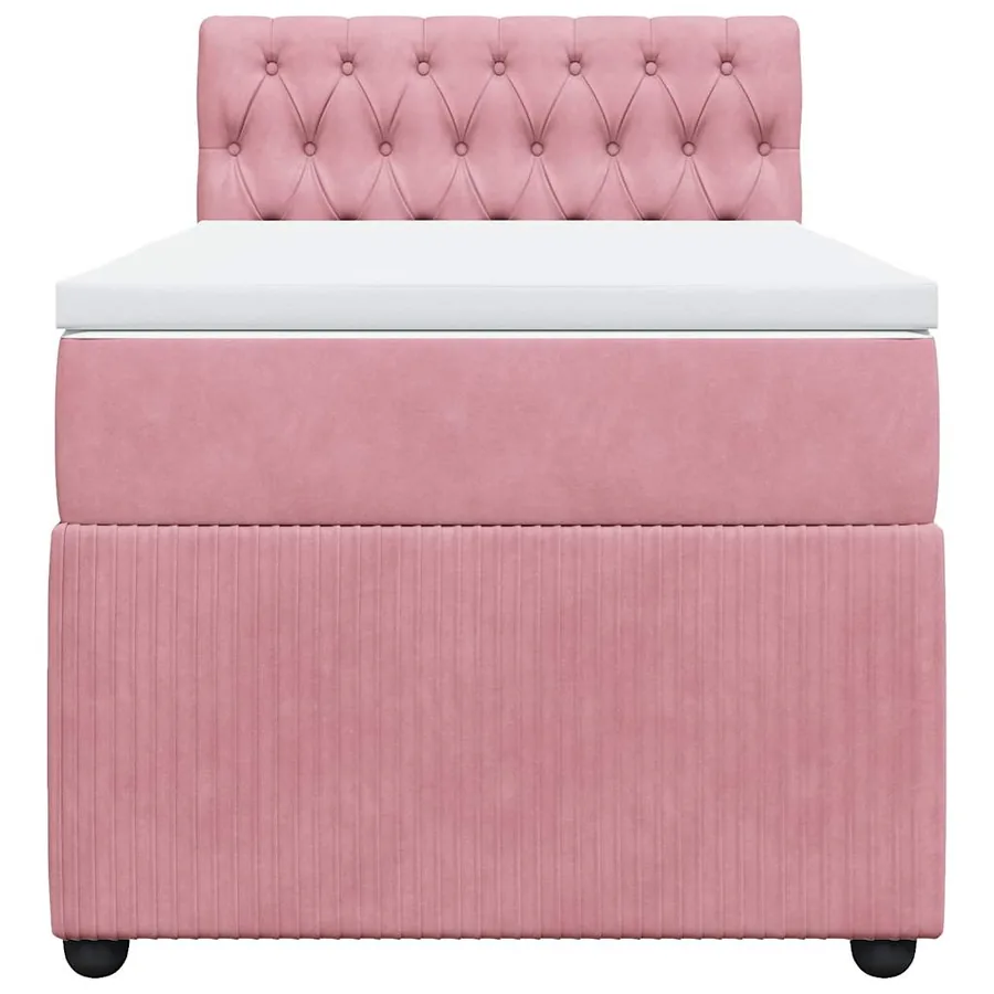Sommier à lattes de lit avec matelas Rose 100x200 cm Velours - 6