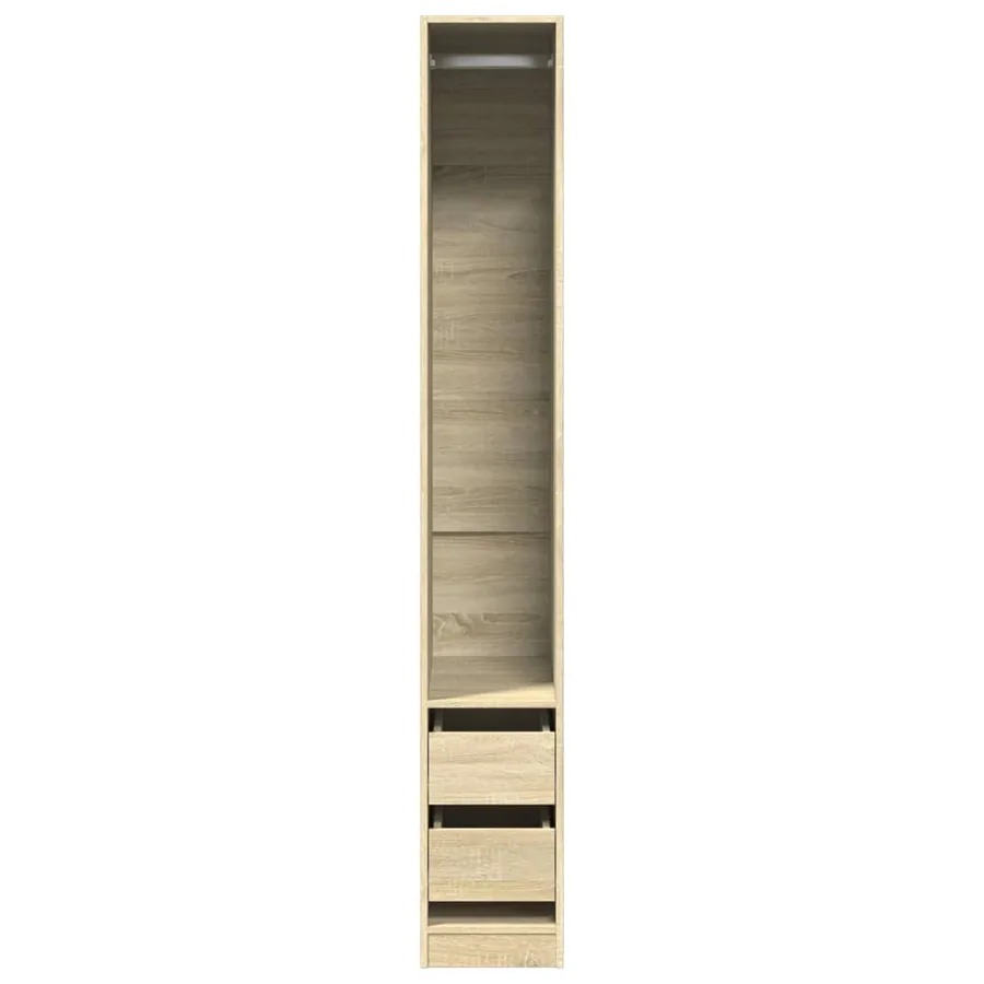Garde-robe chêne sonoma 30x50x200 cm bois d'ingénierie - 4