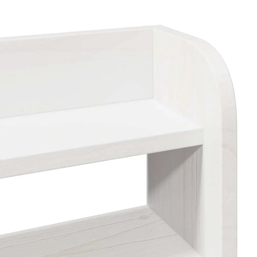 Cadre de lit sans matelas blanc 75x190 cm bois de pin massif - 10