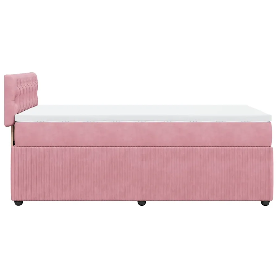 Sommier à lattes de lit avec matelas Rose 90x190 cm Velours - 7