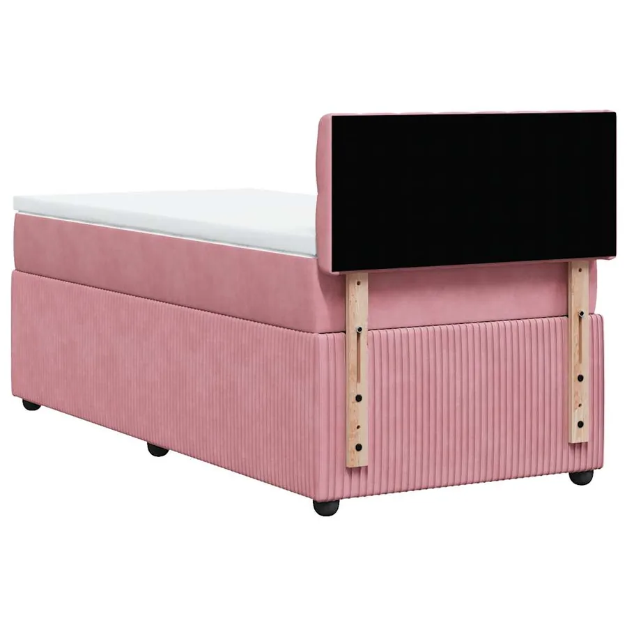 Sommier à lattes de lit avec matelas Rose 90x190 cm Velours - 8