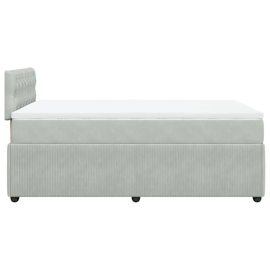 Sommier à lattes de lit et matelas Gris clair 120x200cm Velours - 7