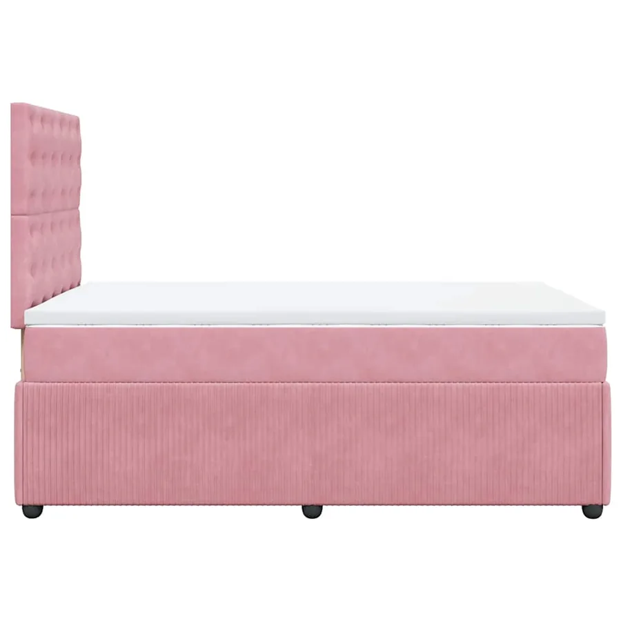 Sommier à lattes de lit avec matelas Rose 120x200 cm Velours - 7