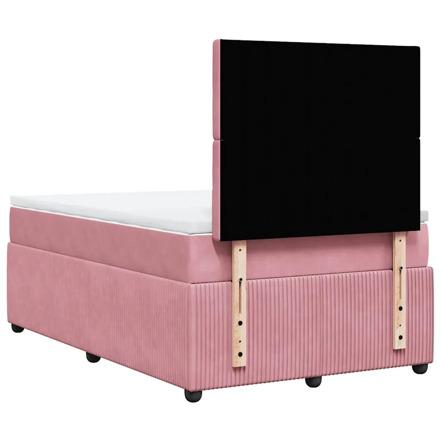 Sommier à lattes de lit avec matelas Rose 120x200 cm Velours - 8
