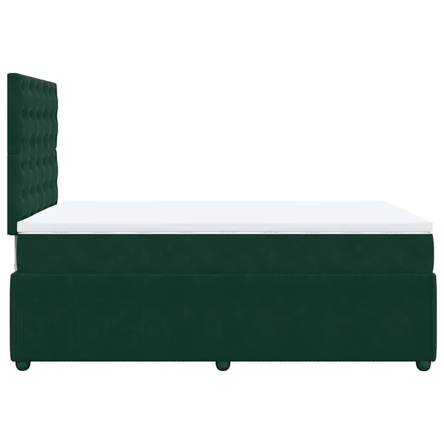 Sommier à lattes de lit et matelas Vert foncé 120x200cm Velours - 7