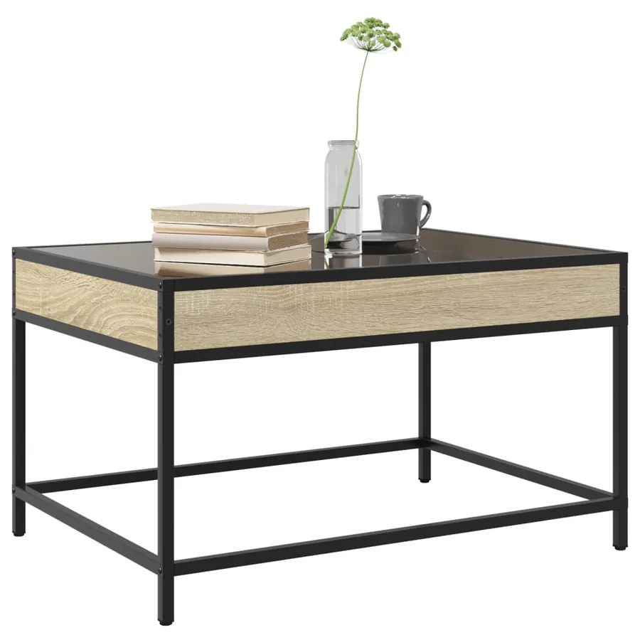 Table basse avec LED infini chêne sonoma 70x50x41 cm - 5