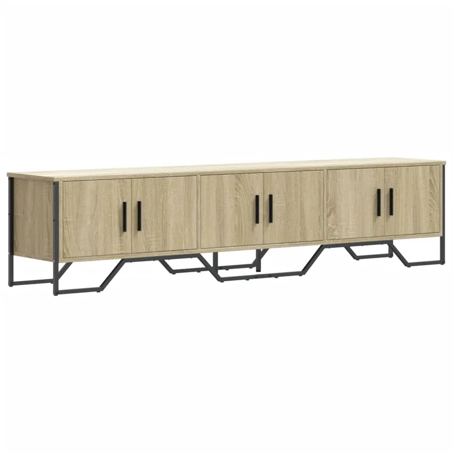 Meuble TV chêne sonoma 180x34x41 cm bois d'ingénierie - 2