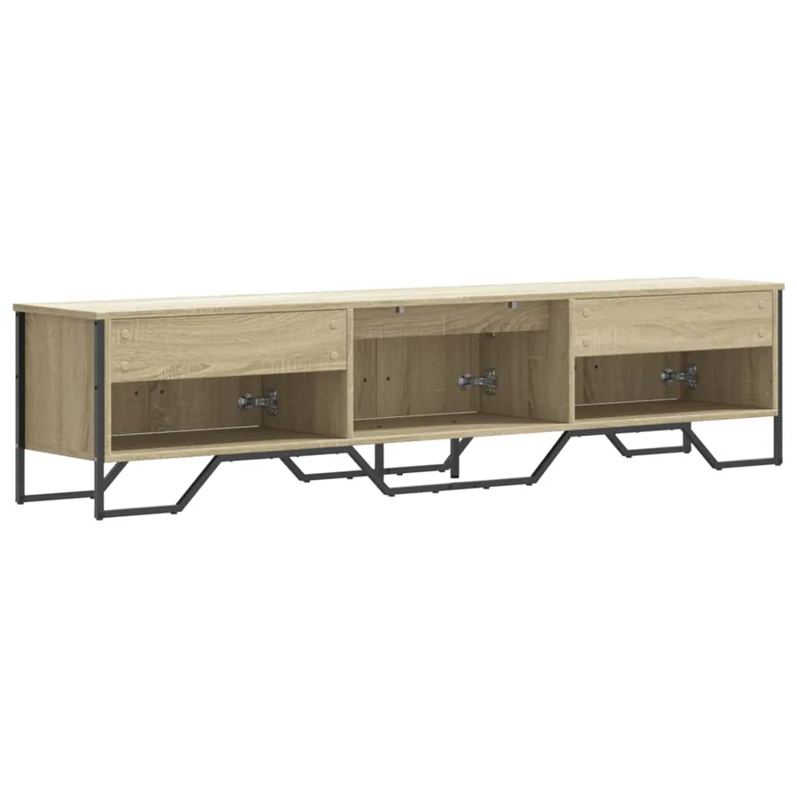 Meuble TV chêne sonoma 180x34x41 cm bois d'ingénierie - 6