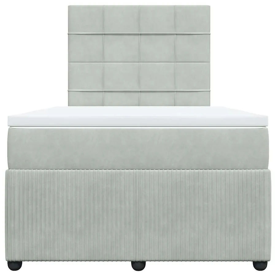 Sommier à lattes de lit et matelas Gris clair 120x200cm Velours - 6