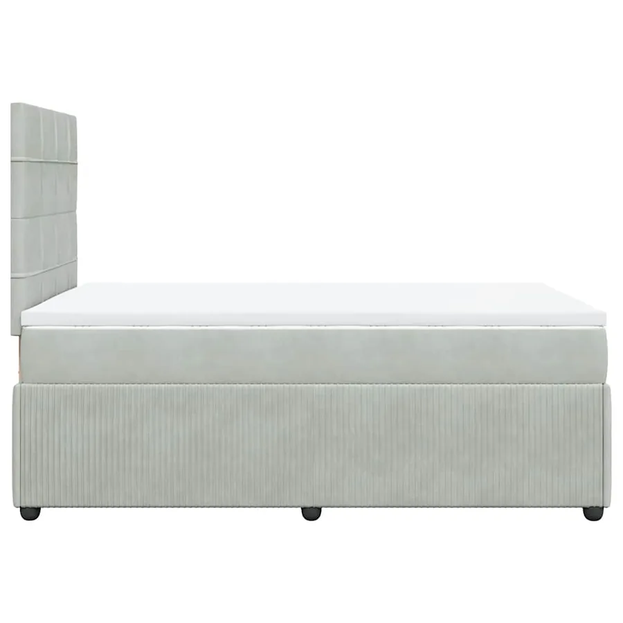 Sommier à lattes de lit et matelas Gris clair 120x200cm Velours - 7