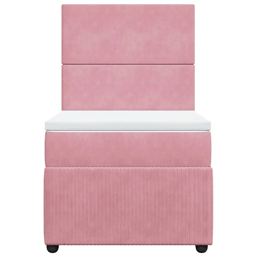 Sommier à lattes de lit avec matelas Rose 90x200 cm Velours - 6