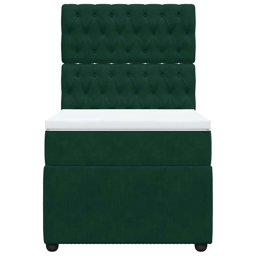 Sommier à lattes de lit avec matelas Vert foncé 90x190 cm - 6
