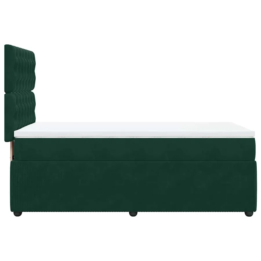 Sommier à lattes de lit avec matelas Vert foncé 90x190 cm - 7