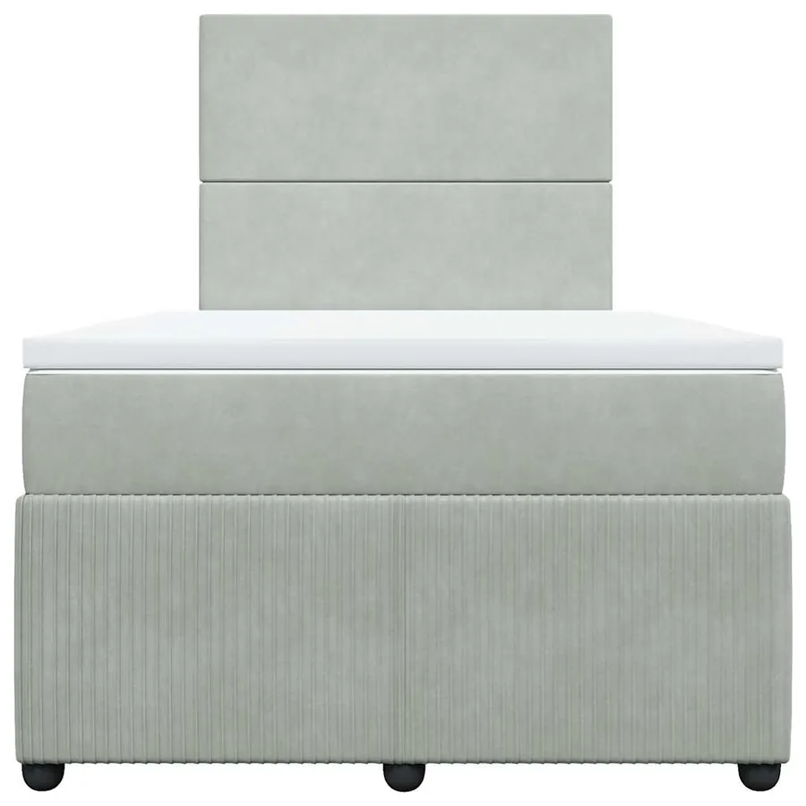Sommier à lattes de lit et matelas Gris clair 120x200cm Velours - 6