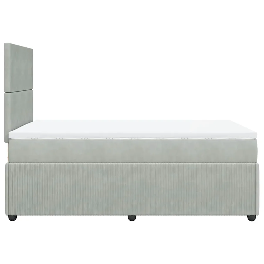Sommier à lattes de lit et matelas Gris clair 120x200cm Velours - 7
