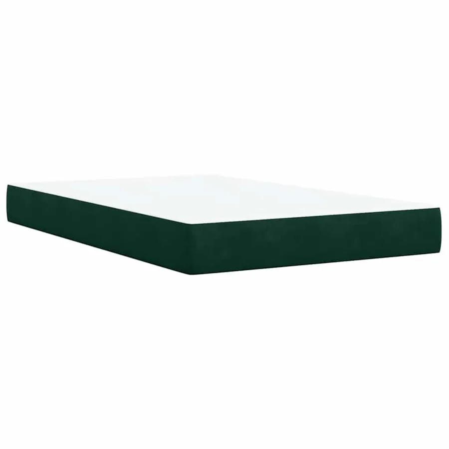 Sommier à lattes de lit avec matelas vert foncé 120x190 cm - 11