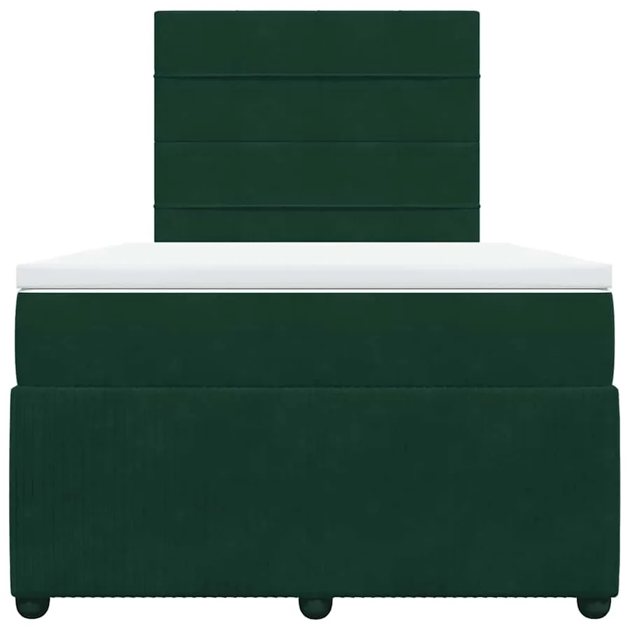 Sommier à lattes de lit avec matelas vert foncé 120x190 cm - 6