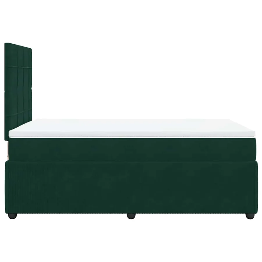Sommier à lattes de lit avec matelas vert foncé 120x190 cm - 7