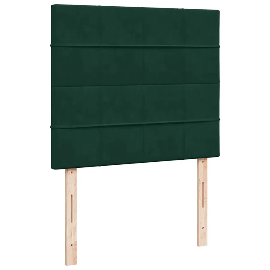 Sommier à lattes de lit avec matelas vert foncé 120x190 cm - 9