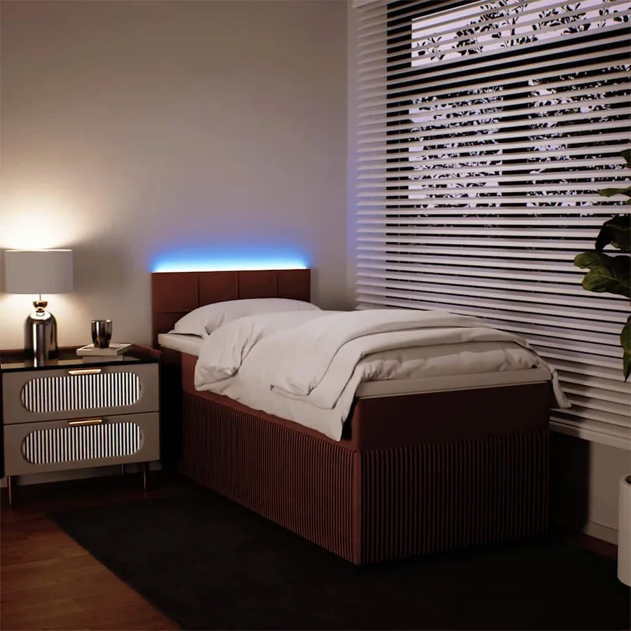 Sommier à lattes de lit avec matelas Rose 90x190 cm Velours - 5