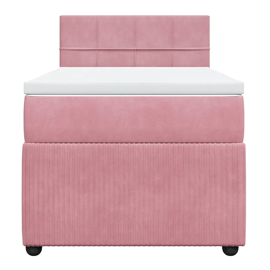 Sommier à lattes de lit avec matelas Rose 90x190 cm Velours - 6