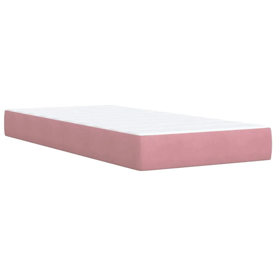 Sommier à lattes de lit avec matelas Rose 90x200 cm Velours - 11