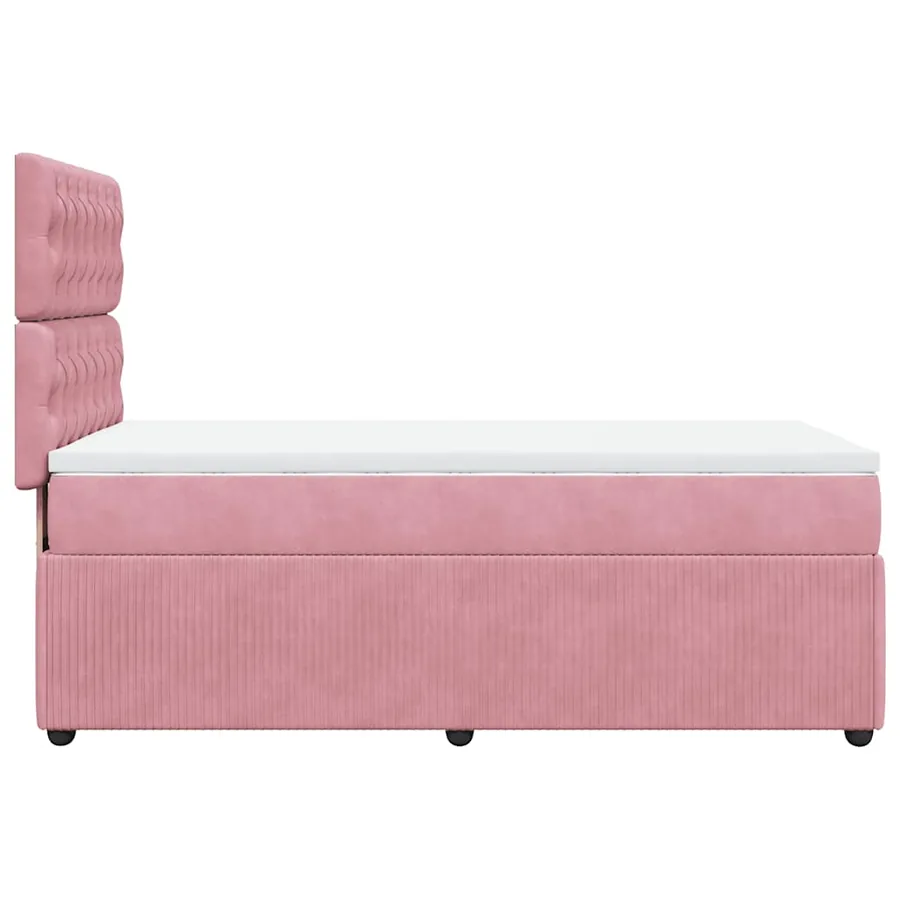 Sommier à lattes de lit avec matelas Rose 90x200 cm Velours - 7