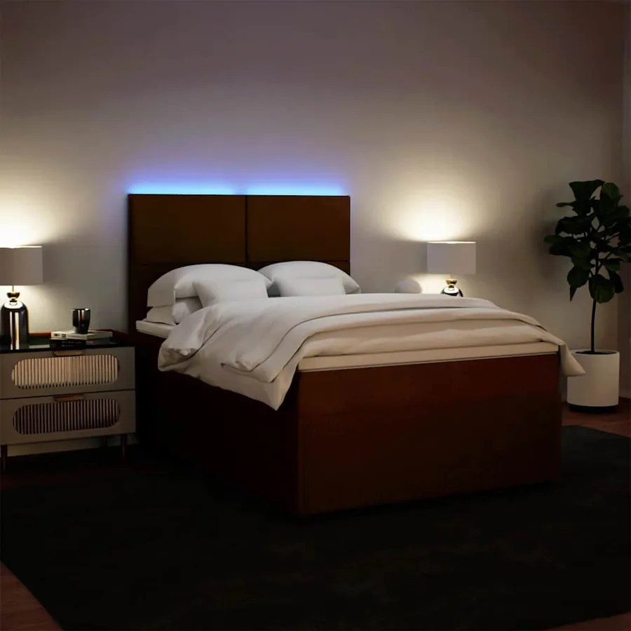 Sommier à lattes de lit avec matelas Rose 140x190 cm Velours - 5