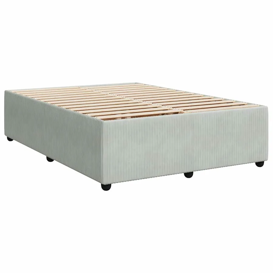 Sommier à lattes de lit et matelas Gris clair 140x190cm Velours - 10