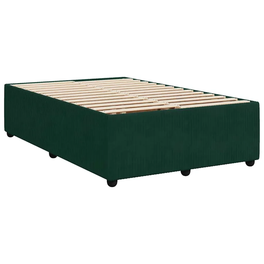 Sommier à lattes de lit et matelas Vert foncé 120x200cm Velours - 10