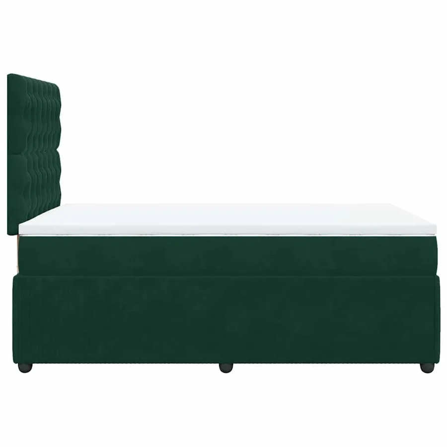 Sommier à lattes de lit et matelas Vert foncé 120x200cm Velours - 7