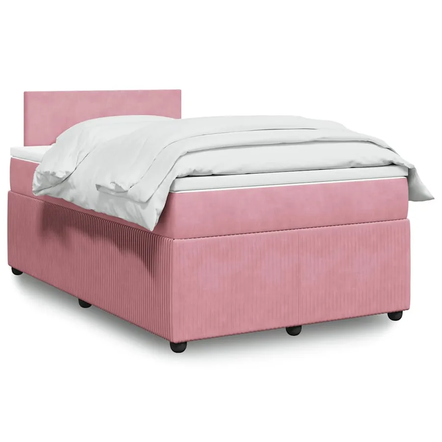 Sommier à lattes de lit avec matelas Rose 120x200 cm Velours
