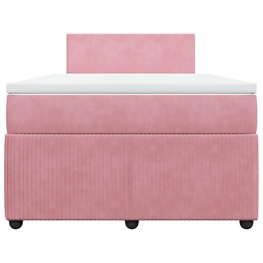Sommier à lattes de lit avec matelas Rose 120x200 cm Velours - 6
