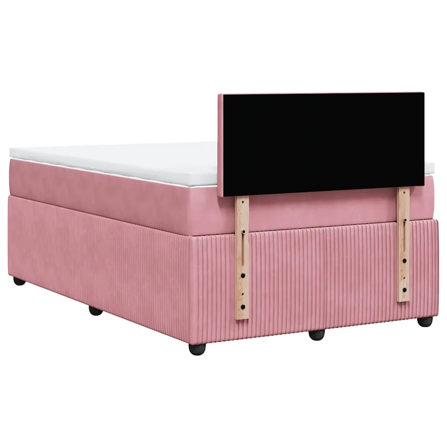 Sommier à lattes de lit avec matelas Rose 120x200 cm Velours - 8