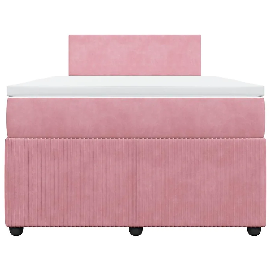 Sommier à lattes de lit avec matelas Rose 120x200 cm Velours - 4
