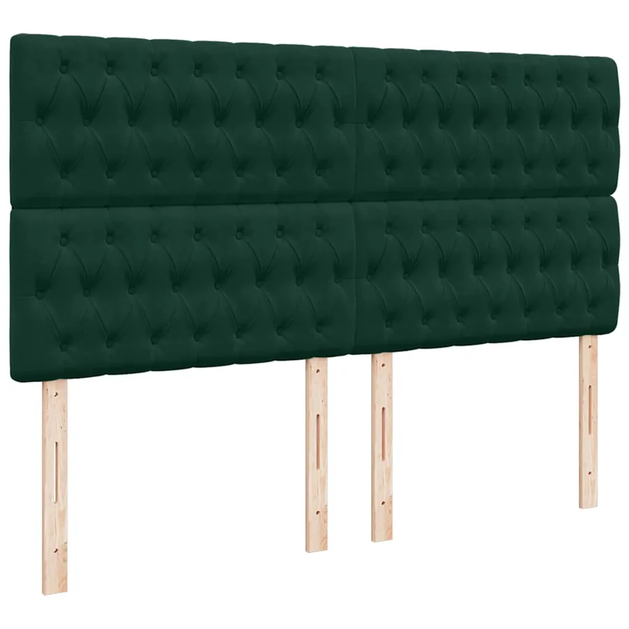 Sommier à lattes de lit et matelas Vert foncé 180x200cm Velours - 8