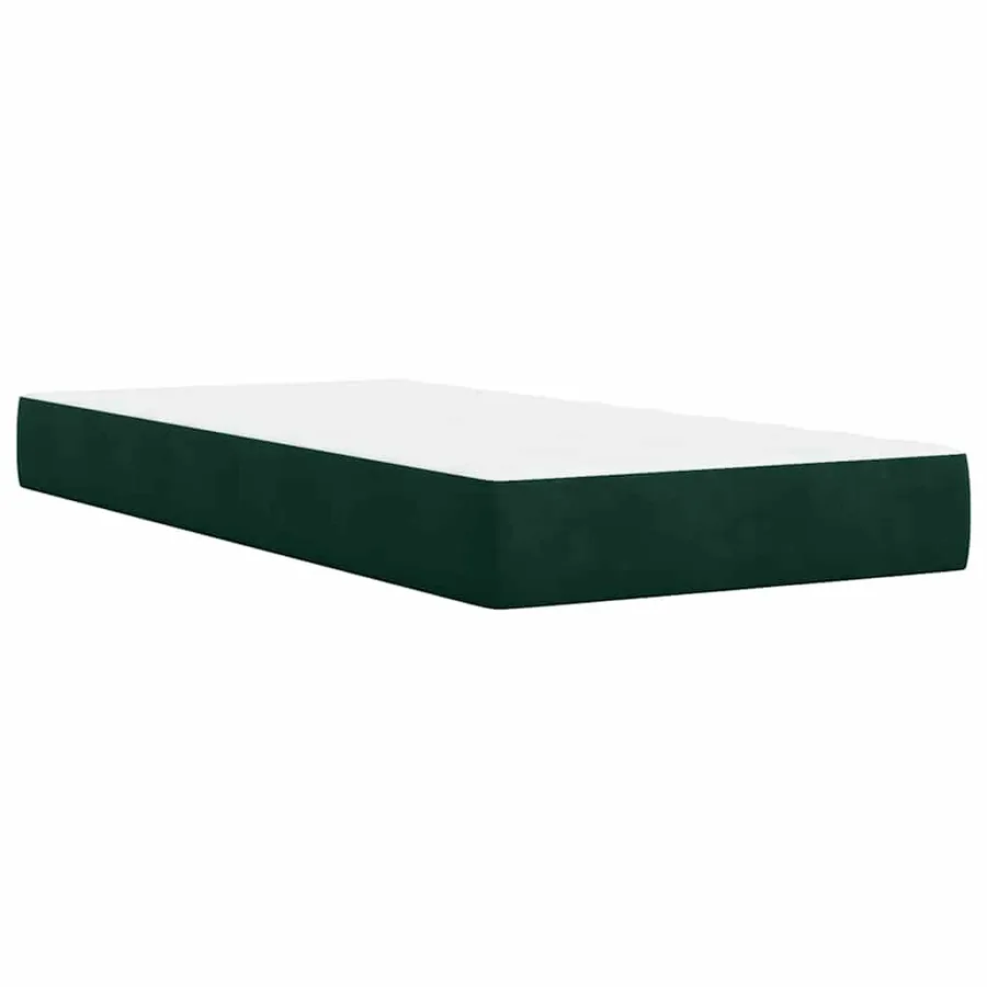 Sommier à lattes de lit avec matelas Vert foncé 90x190 cm - 7