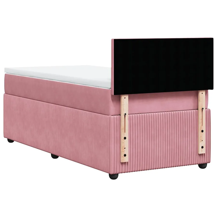 Sommier à lattes de lit avec matelas Rose 90x190 cm Velours - 10