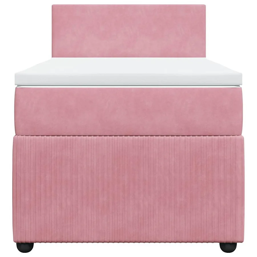 Sommier à lattes de lit avec matelas Rose 90x190 cm Velours - 4