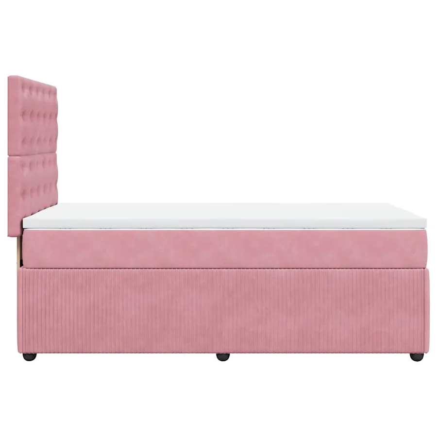 Sommier à lattes de lit avec matelas Rose 90x190 cm Velours - 5