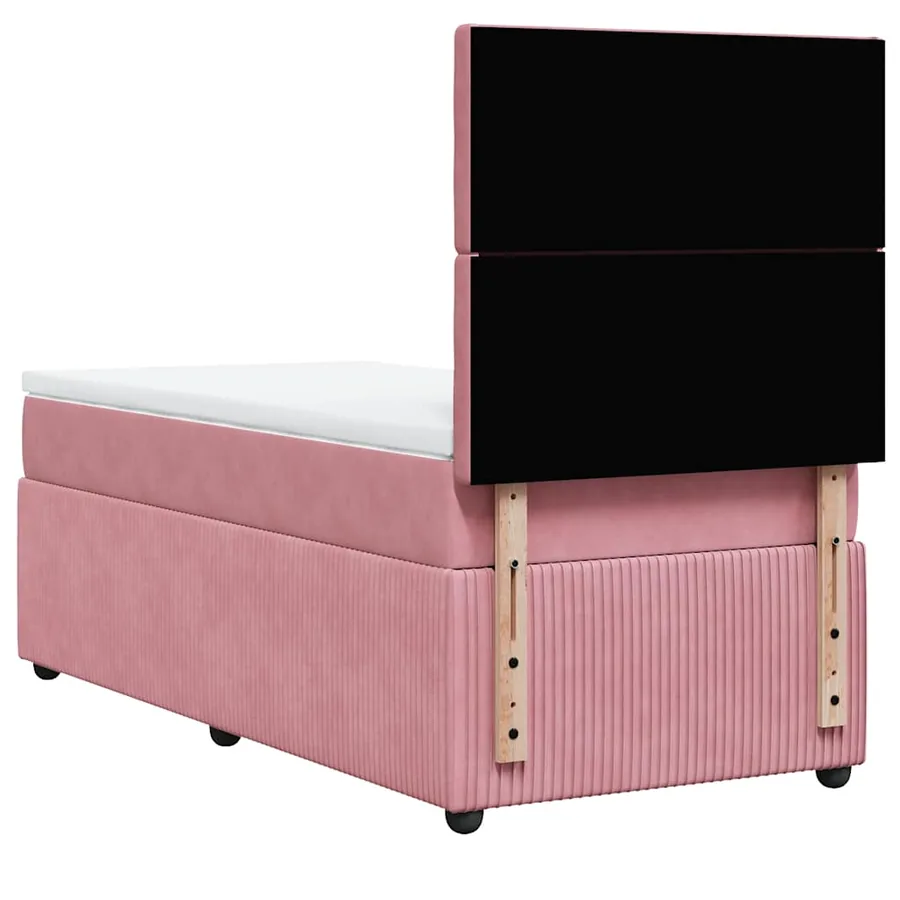 Sommier à lattes de lit avec matelas Rose 90x190 cm Velours - 6
