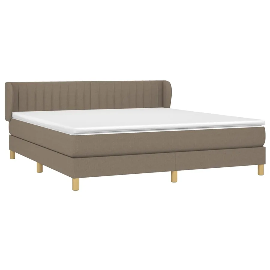Sommier à lattes de lit avec matelas Taupe 180x200 cm Tissu - 3