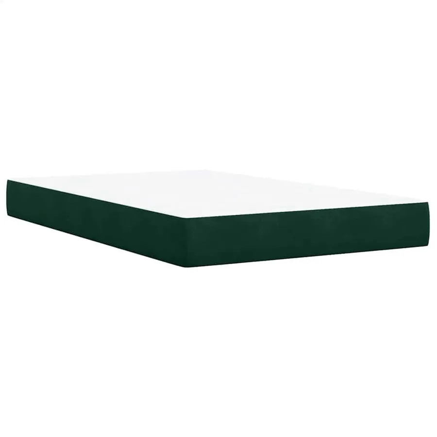 Sommier à lattes de lit avec matelas vert foncé 120x190 cm - 10