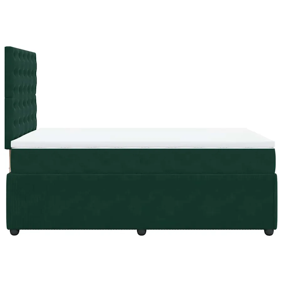 Sommier à lattes de lit avec matelas vert foncé 120x190 cm - 5