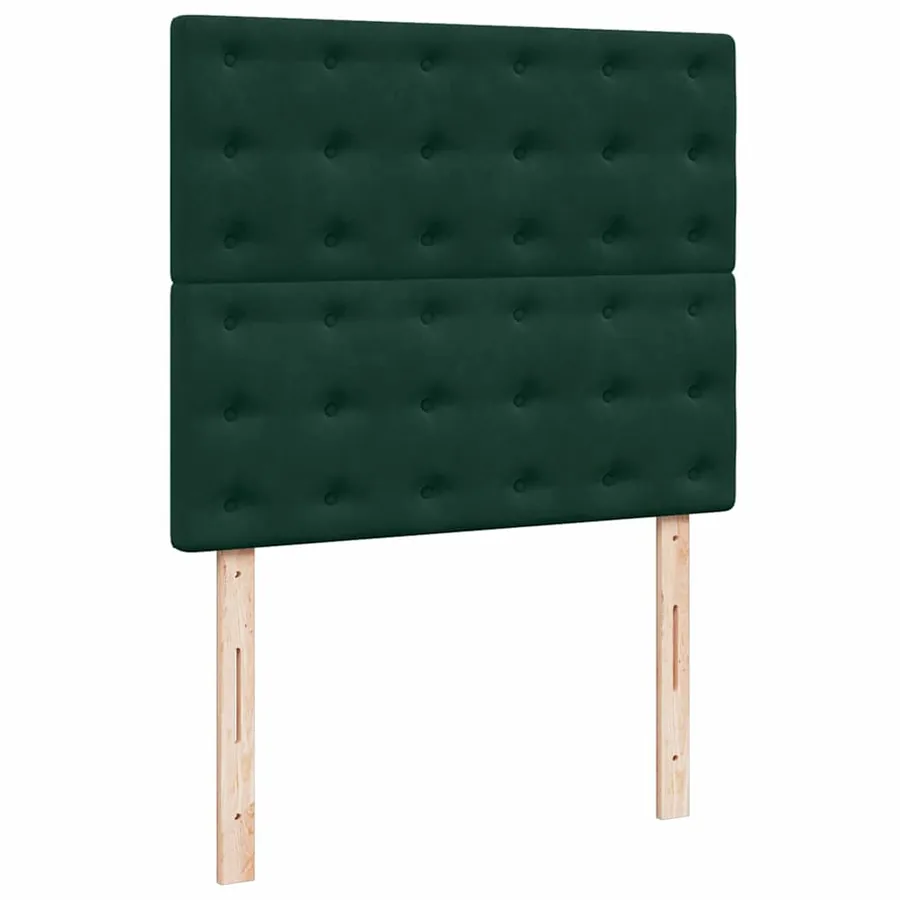 Sommier à lattes de lit avec matelas vert foncé 120x190 cm - 7
