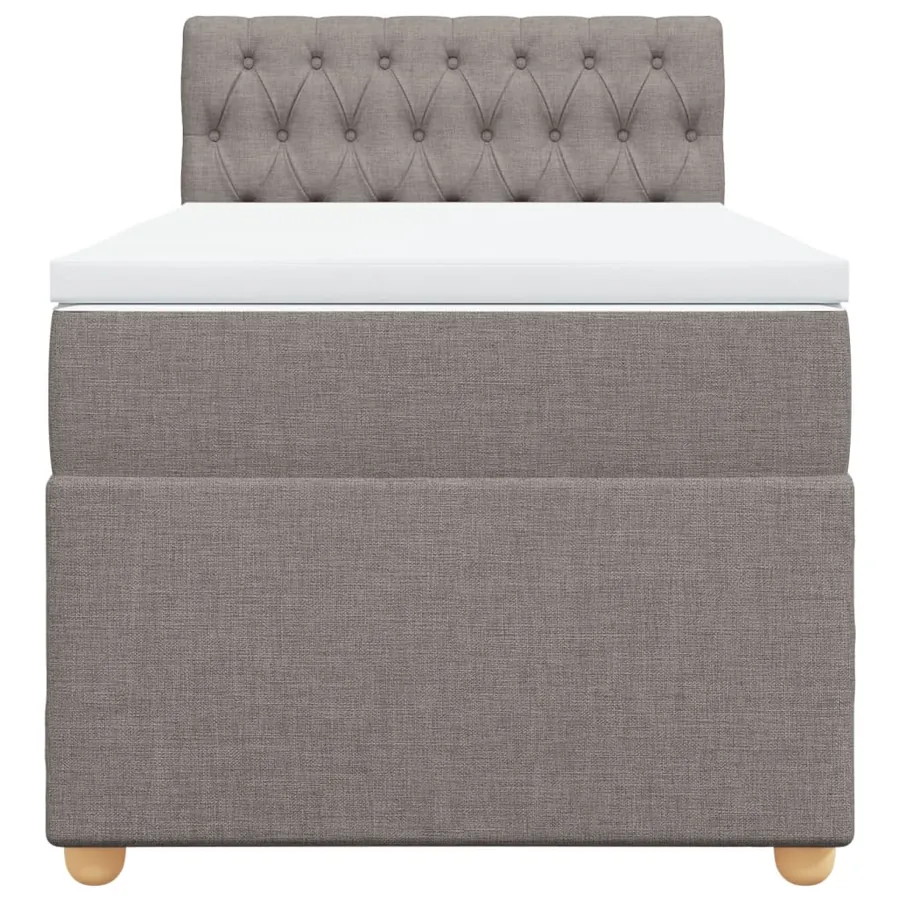 Sommier à lattes de lit avec matelas Taupe 80x200 cm Tissu - 4