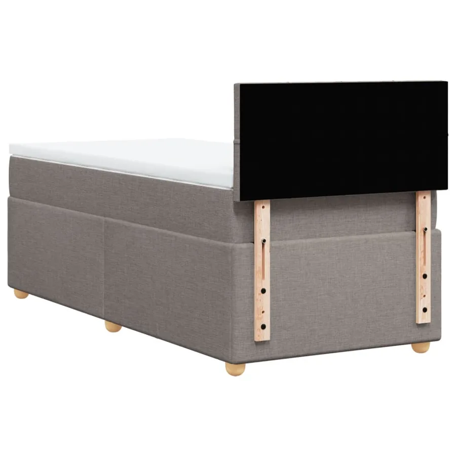 Sommier à lattes de lit avec matelas Taupe 80x200 cm Tissu - 8