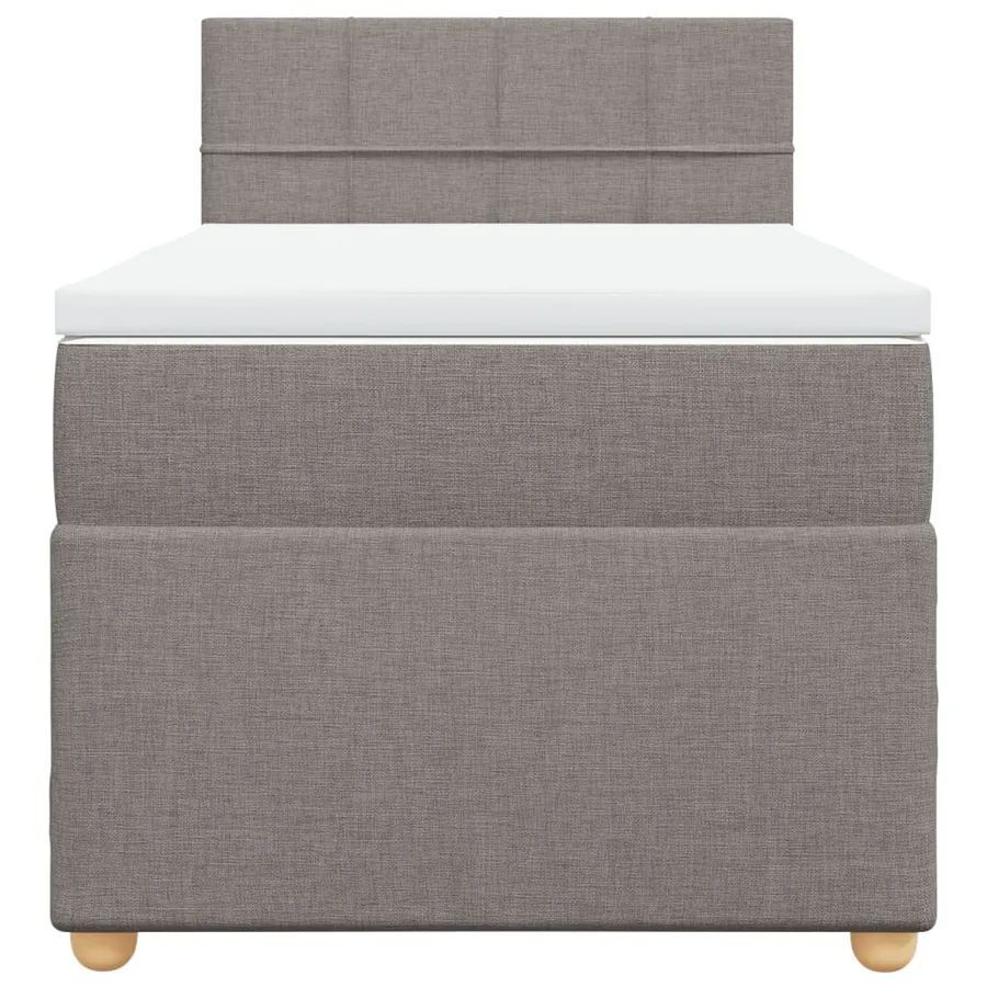 Sommier à lattes de lit avec matelas Taupe 80x200 cm Tissu - 4