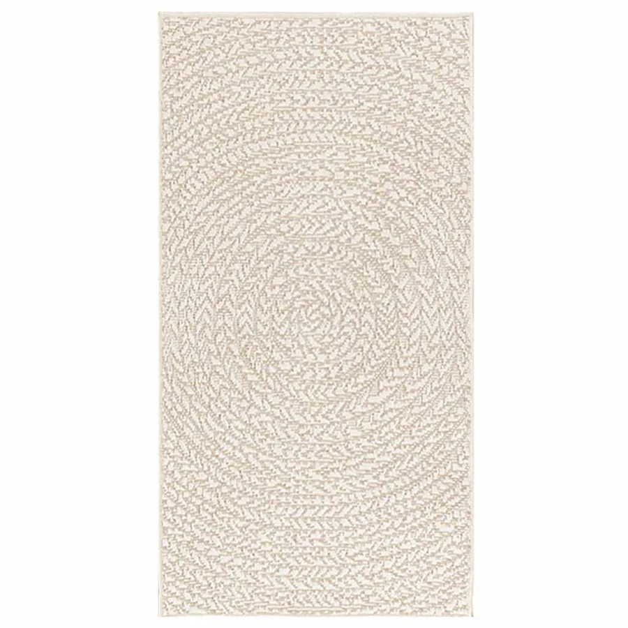 Tapis ZIZUR crème 60x110 cm aspect de jute intérieur extérieur - 3